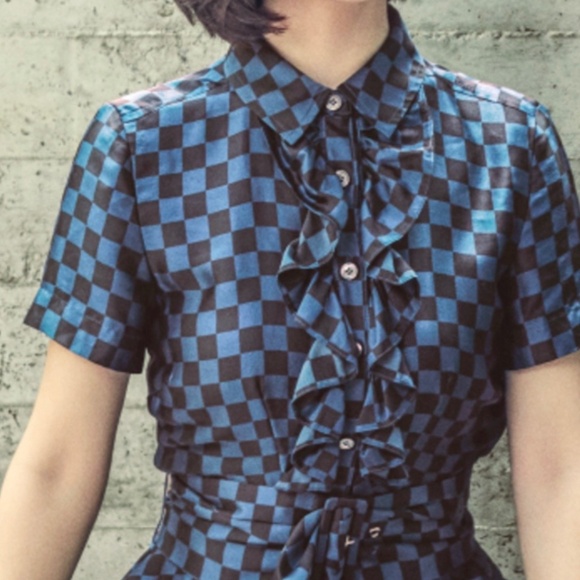 Marc by Marc Jacobs Checkerboard Silk Dress size S (us 4) - Picture 3 of 7